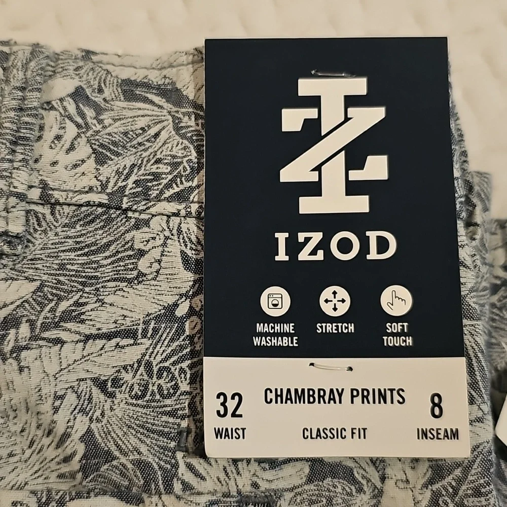 Gray And Blue  Leaf Print Pants